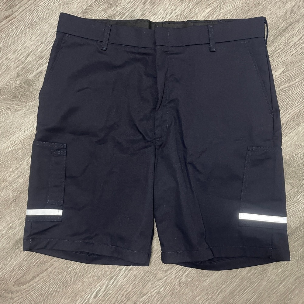 VF Imagewear Cargo Shorts Mens 40 Navy Blue FedEx Reflective Workwear FD28042
